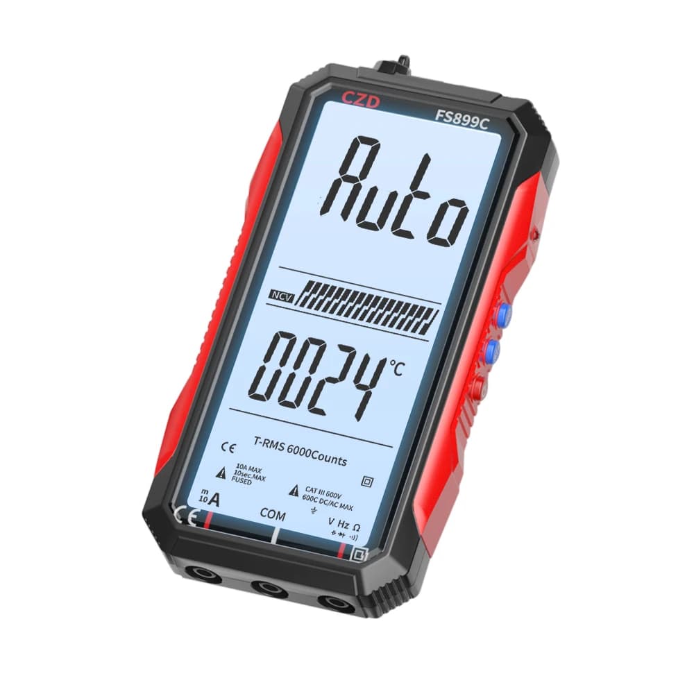 Super Full Screen Rechargeable Full Function 6000 Counts Auto Range Digital Multimeter As Non Contact Voltage Testers