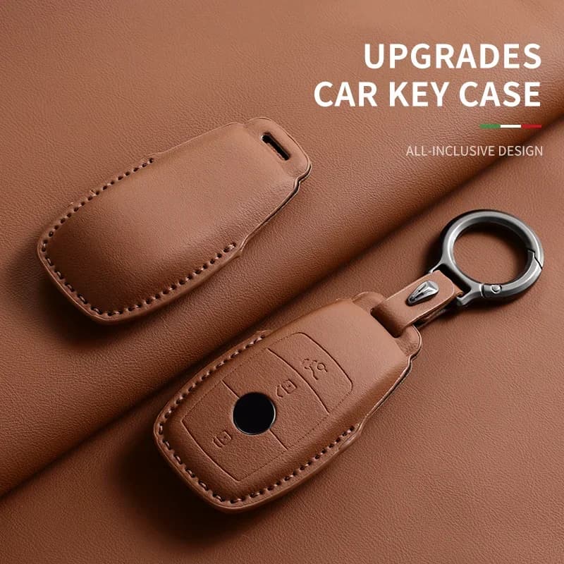 Full Flip Leather Car Remote Key Case Cover for Mercedes Benz A C E S G Class GLC CLE CLA GLB GLS GLA W177 W205 W213 W222 X167"