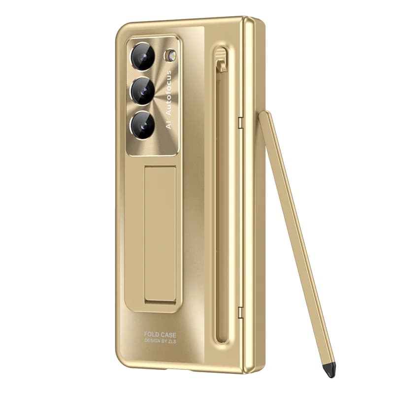 For Samsung Galaxy Z Fold 8Ultra 8 7 6 5 4 360° Full Protect Hinge Case Tempered Glass Film With Touch Pen Folding Holder Cover