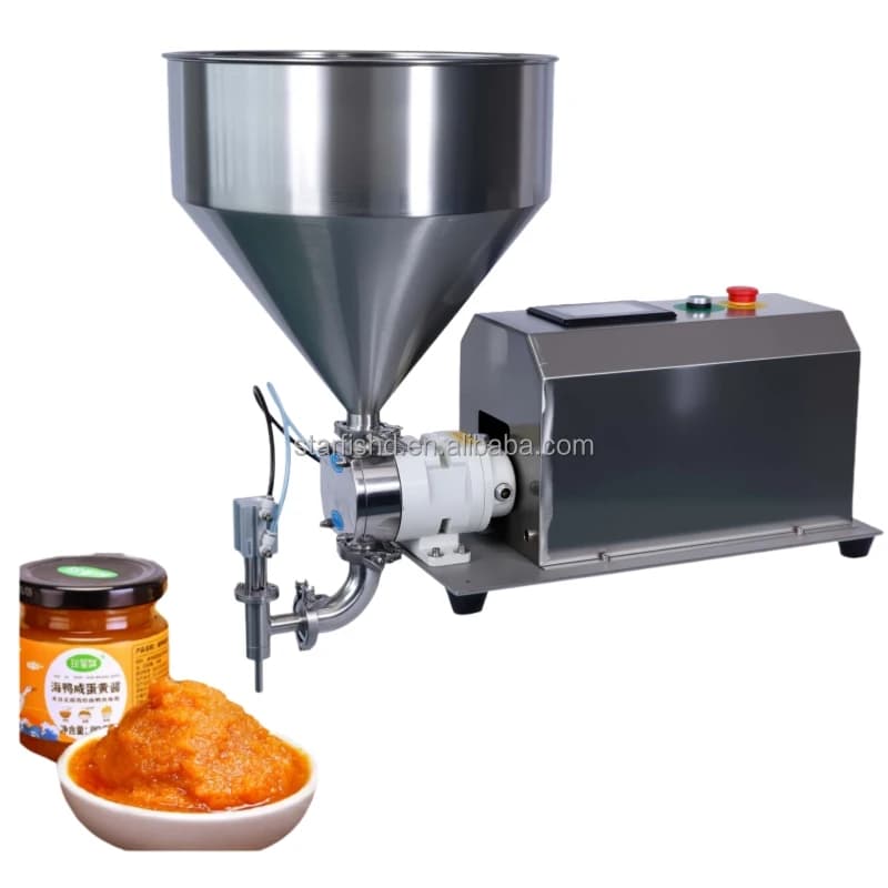 Servo  Rotor Pump Filling Machine High Precision for Liquid Paste Peanut Butter Lotion Cream Jam Cosmetic