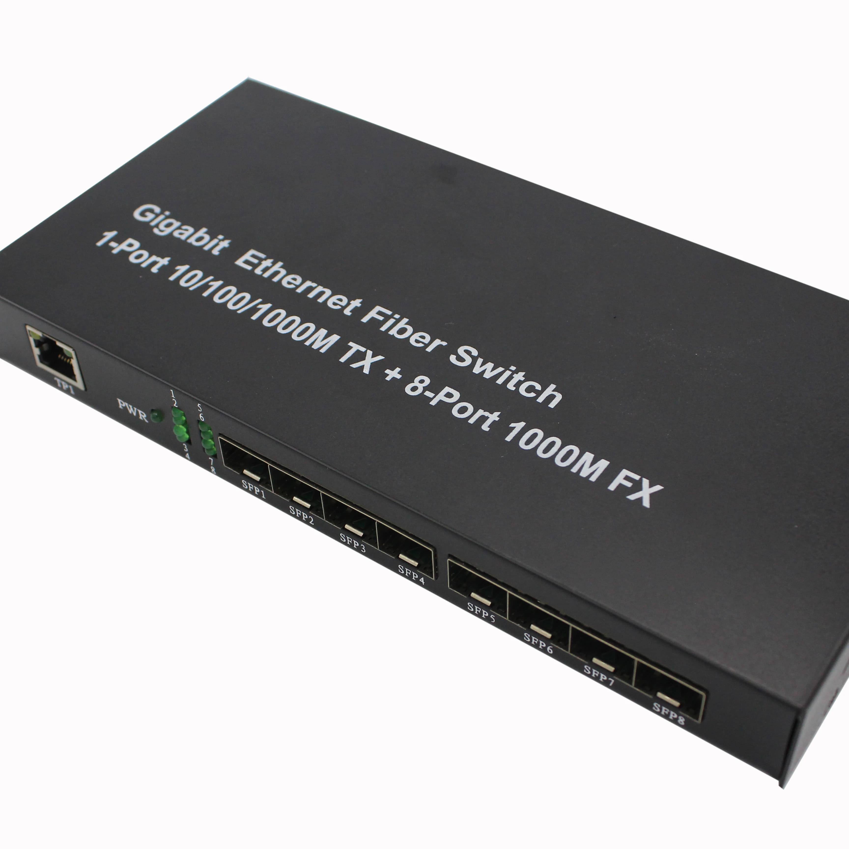 NF-A8002F 10/100/1000M 8-Port SFP+2 Rj45 Port Fiber Optic Ethernet Switch Media Converter OEM Fiber Optic Equipment