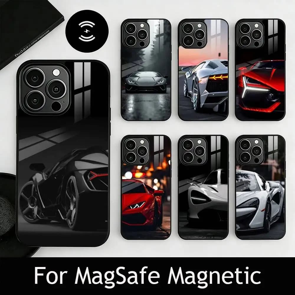 C-Car pattern Phone Case For iPhone17,16,15,14,13,12,11 Plus,Pro Magnetic For Magsafe Wireless Charging
