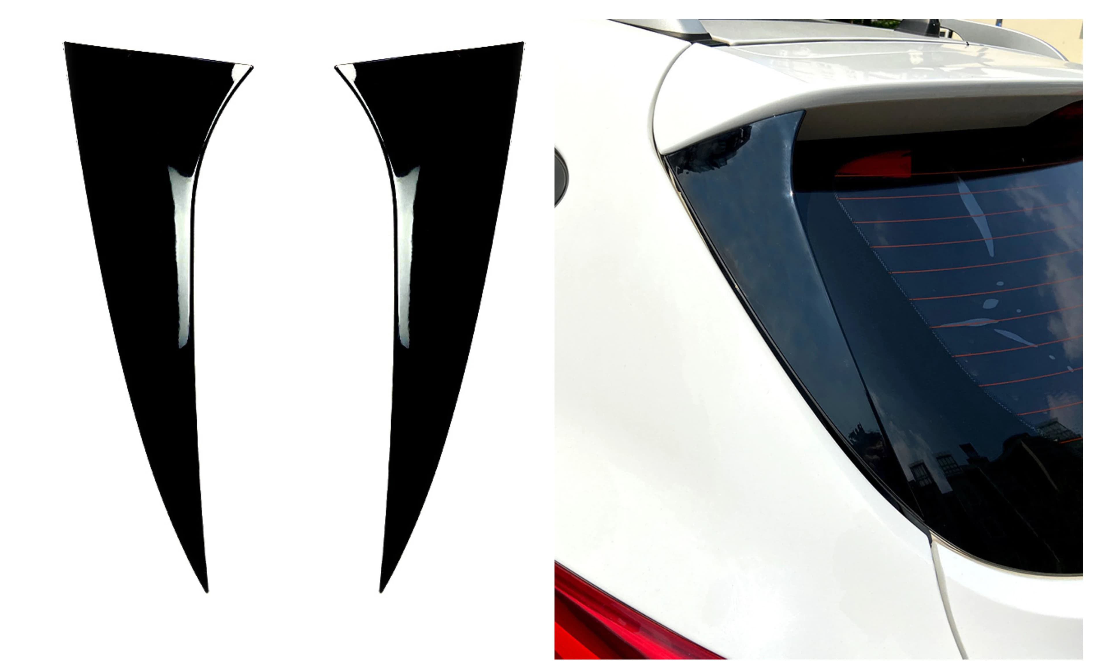 Fit For Hyundai iX35 2010-2017 Car Rear Window Side Spoiler  Rear Side Spoiler Canard Splitter ABS Gloss Black Auto Part