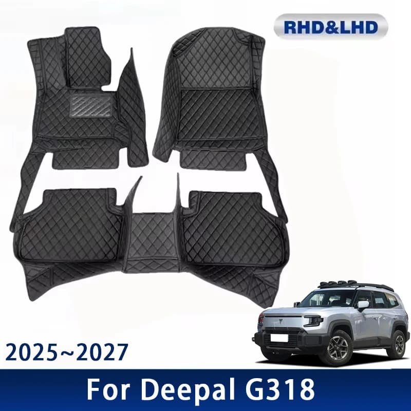 Car Floor Mats For Deepal G318 C318 2025 2026 2027 5seat Waterproof Custom Leather Auto Foot Pads Carpets Interior Accessories