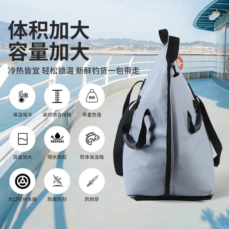 Fish Protection Multifunctional PVC Fishing Thickened Waterproof Large-capacity Storage Portable Thermal Insulation  Fishing
