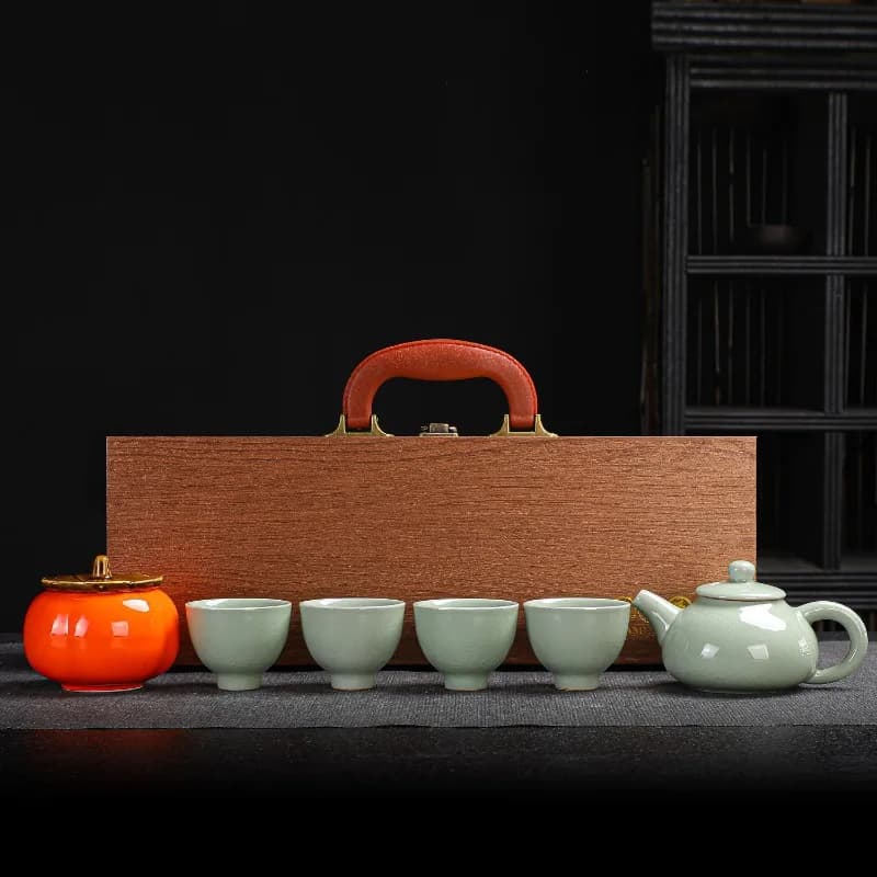 Tea set gift set for customers, souvenir gift, practical gift printing for business enterprises