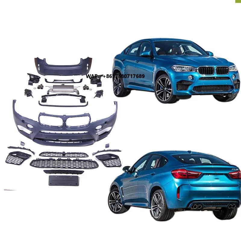 Automobiles Car Parts Auto F86 X6M Bodykit Full Body Kit Set Modified Upgrade M Style Facelift for X6 F16 Grille Bumper