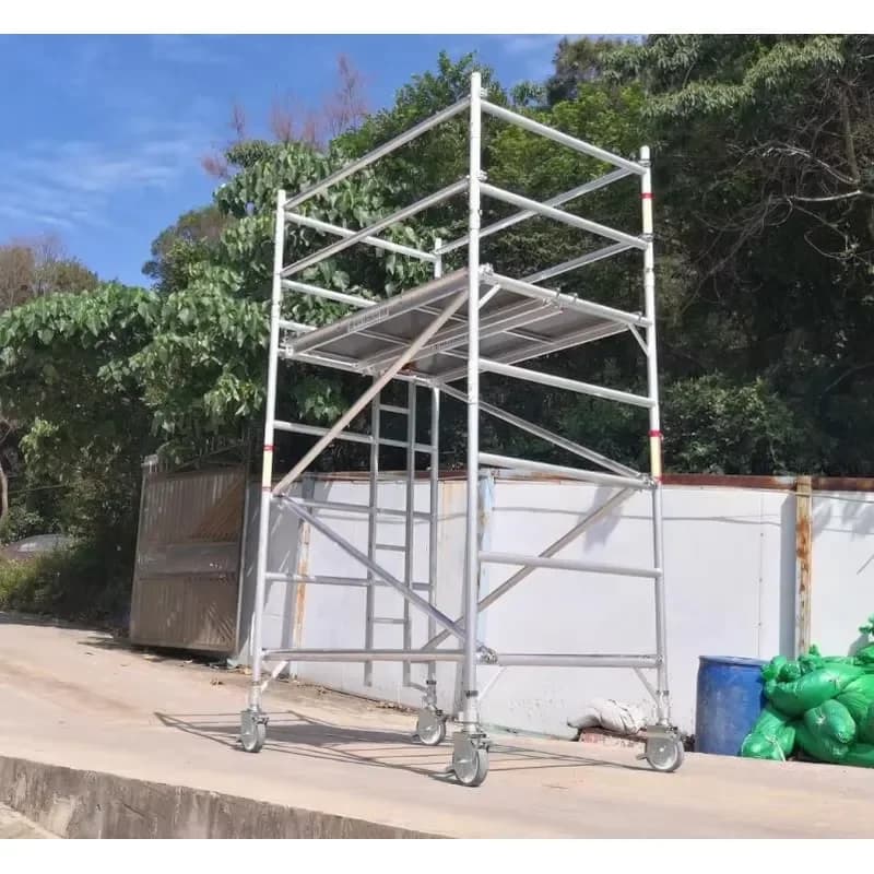 6m to 20m Aluminum Scaffolding Tower Mobile Scaffold with Wheels for Building Construction