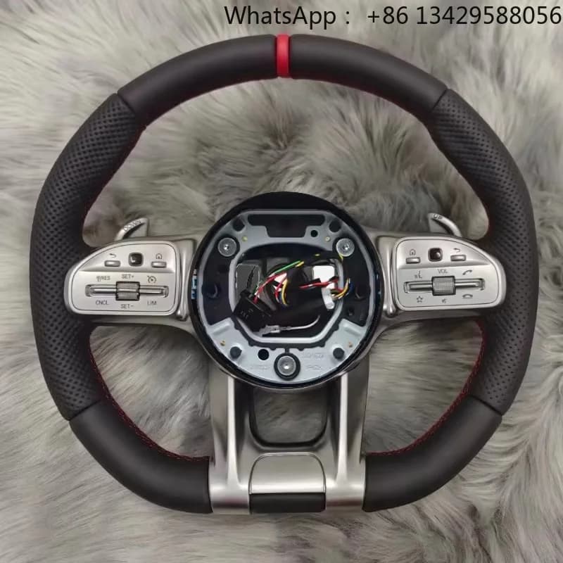 Customized Perforated Leather Sports Steering Wheel for Benz Mercedes C Class E Class AMG GLS GLA  W205 W204 W213 2012-2021