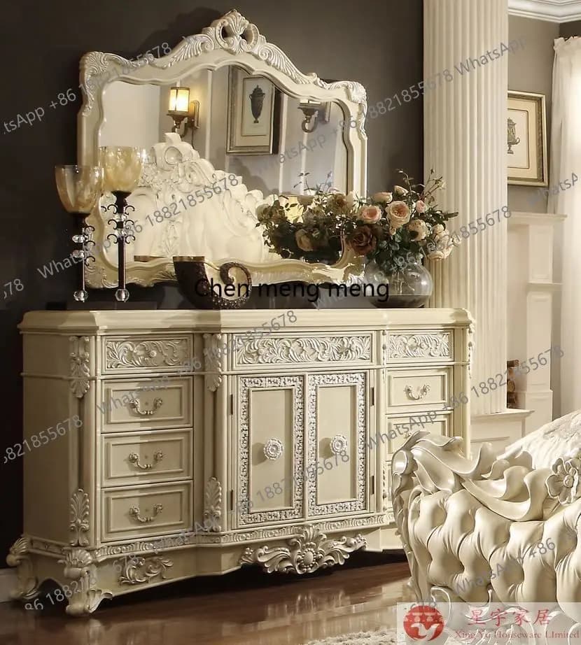Customized European decorative cabinet American solid wood bedroom locker porch decorative cabinet