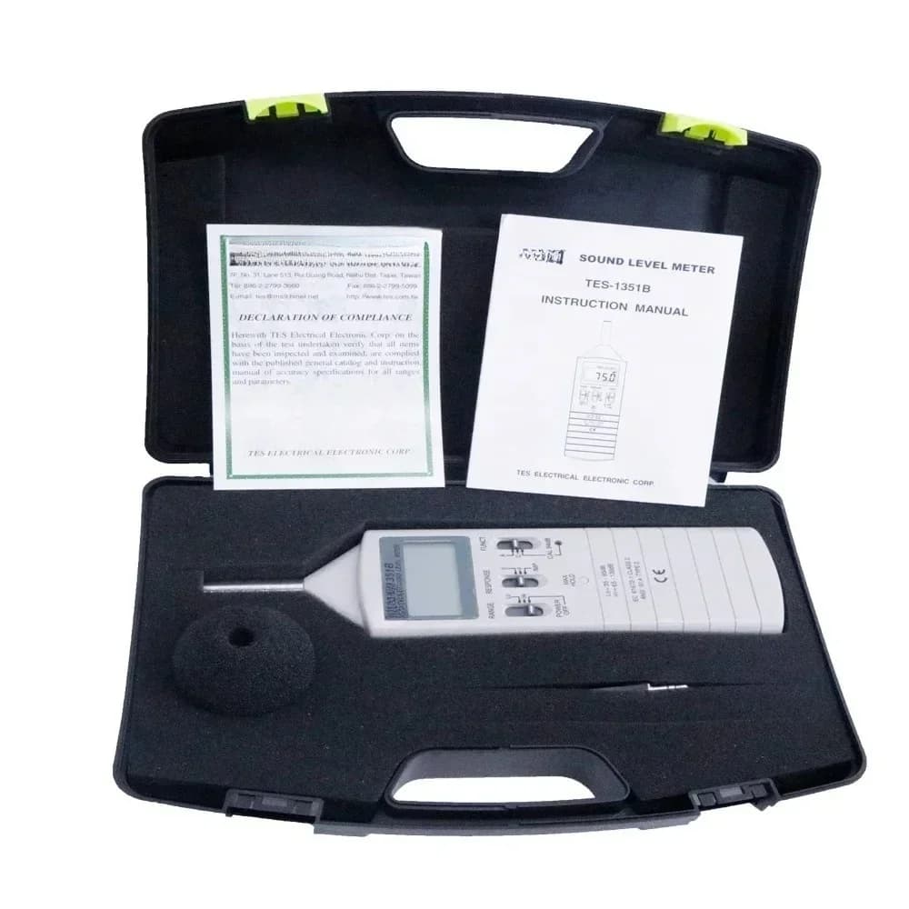 2025newTES-1351B Digital Sound Level Meter Noise Meter Decibel Meter 0.1dB Resolution Frequency Range31.5Hz to 8KHz