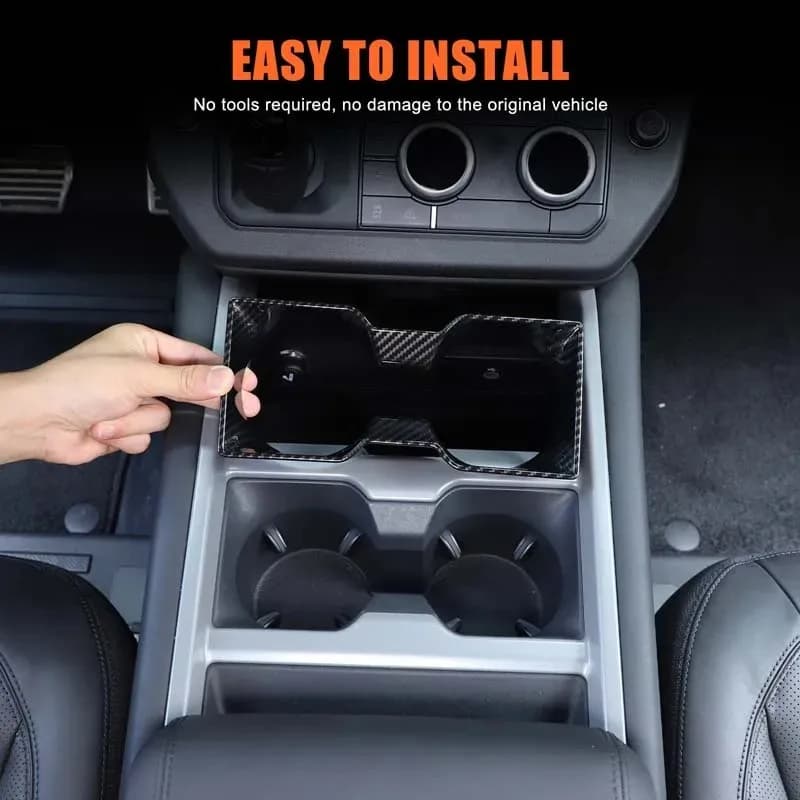 For Land Rover Defender 90 110 130 2025 Car Central Control Water Cup Frame Cover Trim Sticker Interior Car Accessories