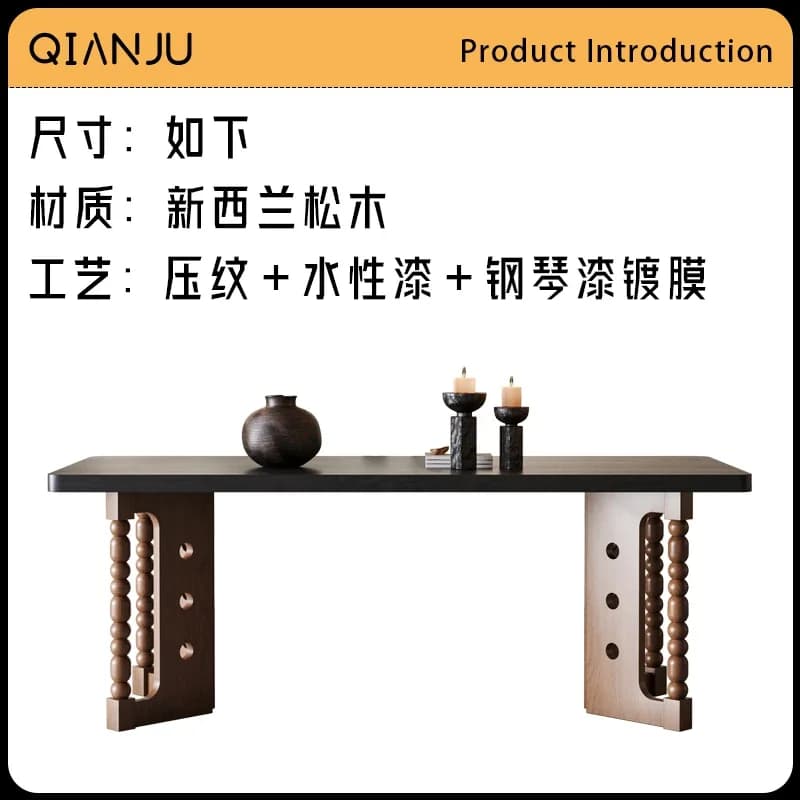 B1  antique dining table small apartment dining table retro log advanced workbench