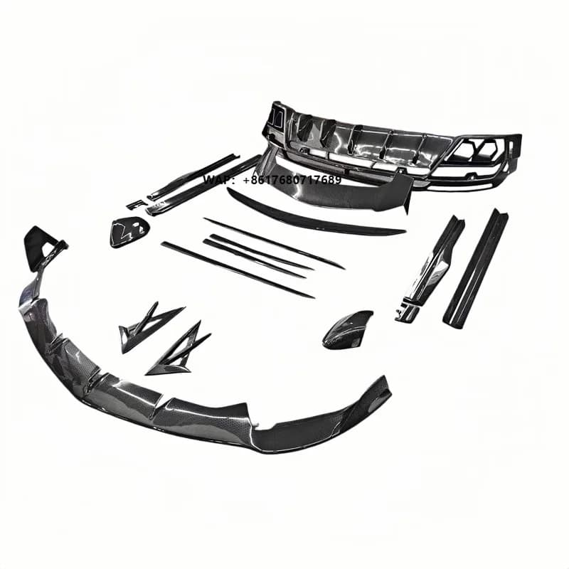 M Style Carbon Fiber Small Body Kit Front Lip Rear Lip Side Skirts Fender Flares Spoiler for Urus Performance Mod