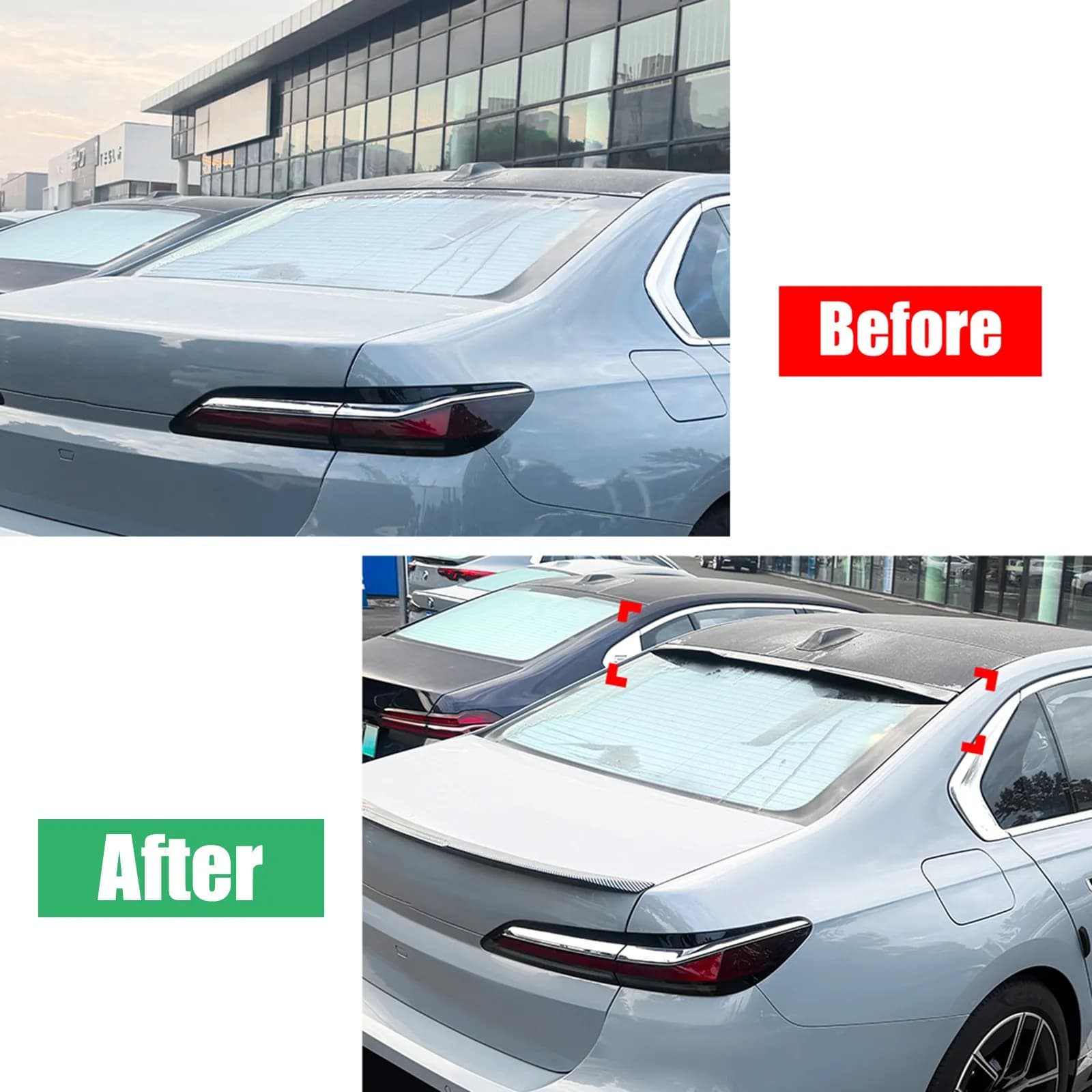 Car Rear windshield Roof /Rear Trunk Lid Spoiler Wings Bodykit Tuning Accessories For BMW 7 Series i7 G70 G73 2023-2025