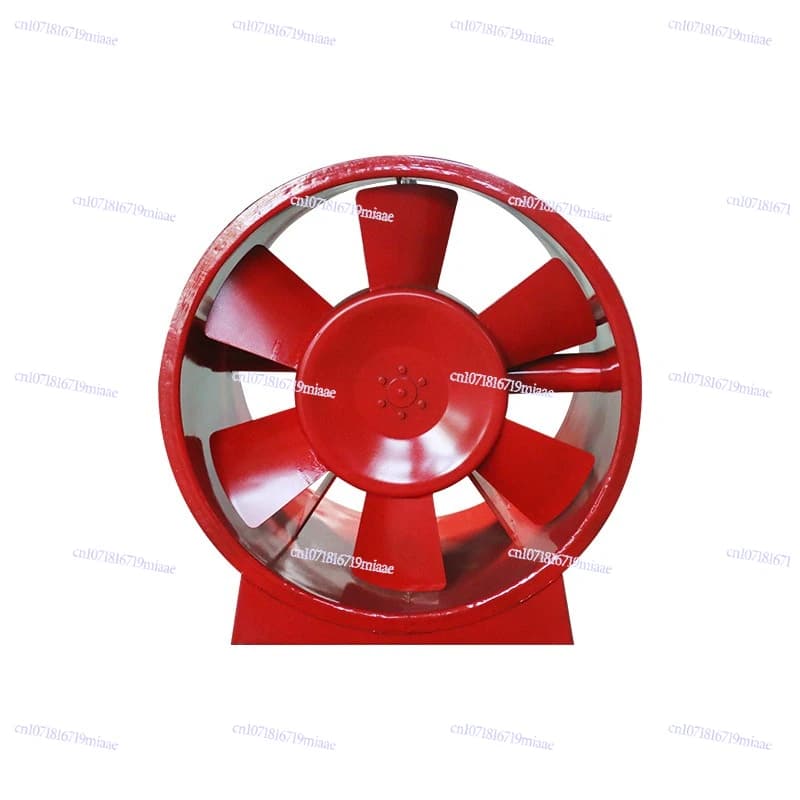 Smoke exhaust fan SWF mixed flow fan Two-speed stainless steel frequency conversion high temperature resistant axial flow fan