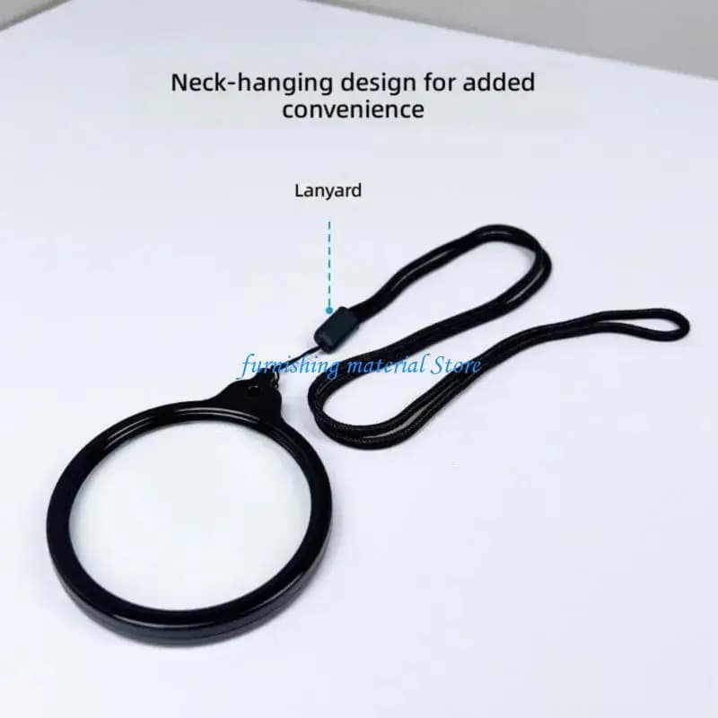 Y5GD Adjustable Convenient Wear Around Neck Magnifier 10X For Small Print Viewing