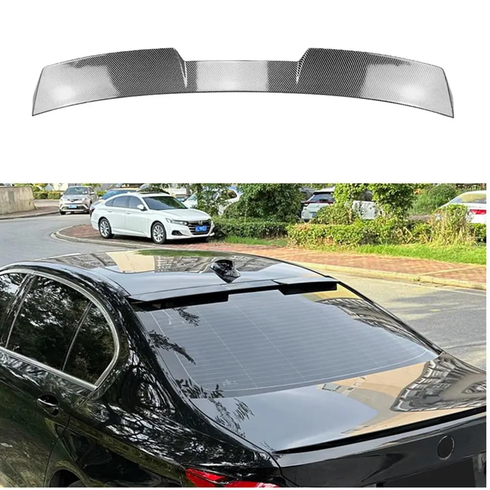 FOR BMW 5 Series G30 2018-2023 Black Carbon ABS Plastic Car Roof Black Carbon Rear Trunk Spoiler Wings Tuning Accessories