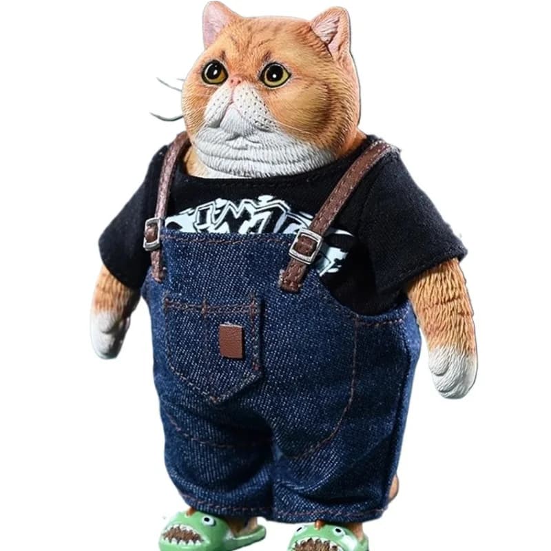 Fat cat 4.0 model figure Garfield British short pet cat tide play simulation doll home orange cat ornament