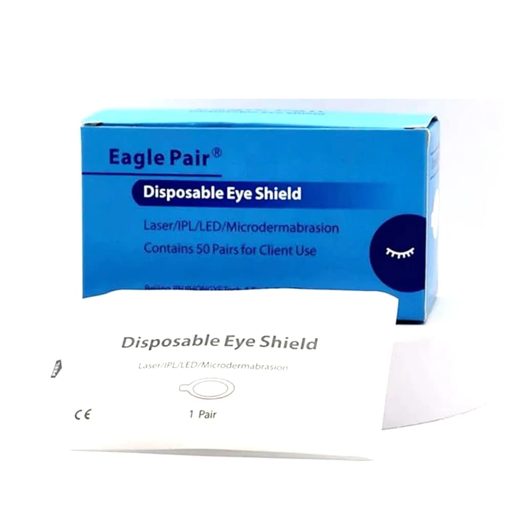 Pack of 50 Pairs Disposable IPL/LED/Laser Eye Shields 190nm-11000nm OD7+ Beauty Microdermabrasion Client Eyes Protection