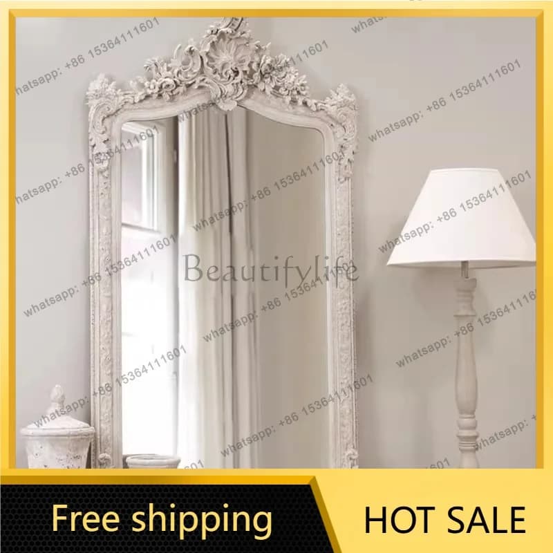 Best Sellers Big Living Room Mirrors Full Body Floor Vintage Design Luxury Mirrors Full Body Bedroom Princess Espejos De Piso Ro