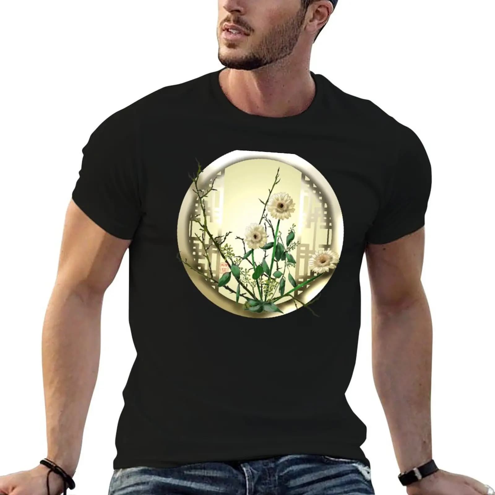 Pretty yellow watercolor ikebana chrysanthemums T-Shirt new gifts and t-shirts aesthetic clothes funny t shirts for men