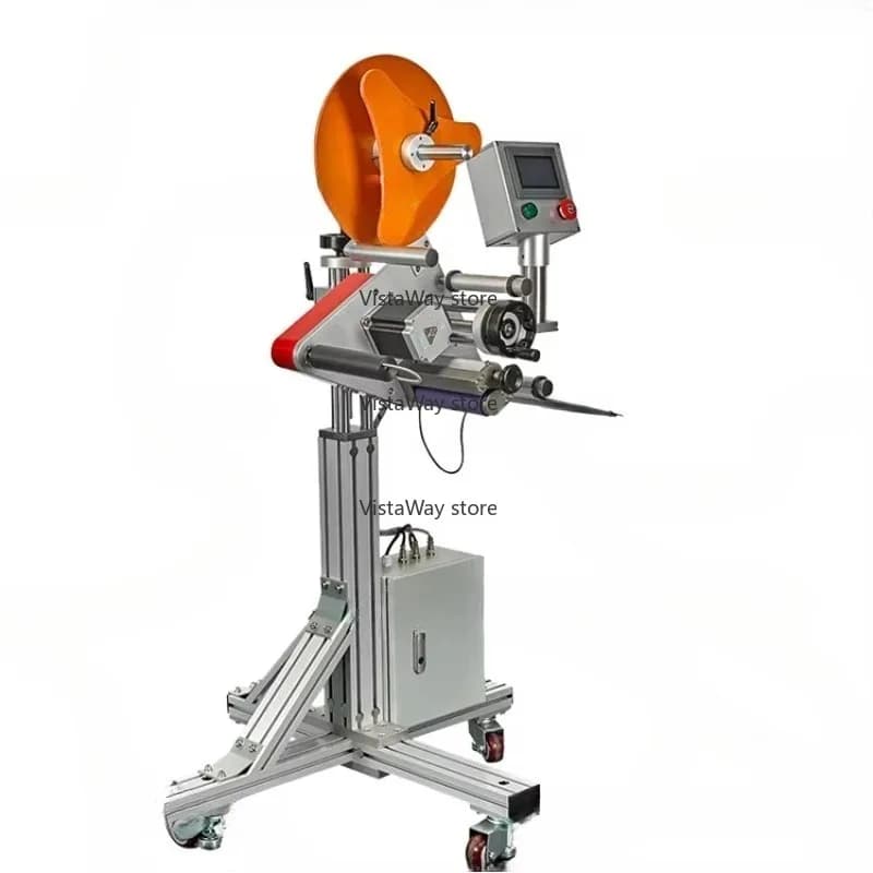 Flat bag automatic labeling machine for vertical plastic flat bottles