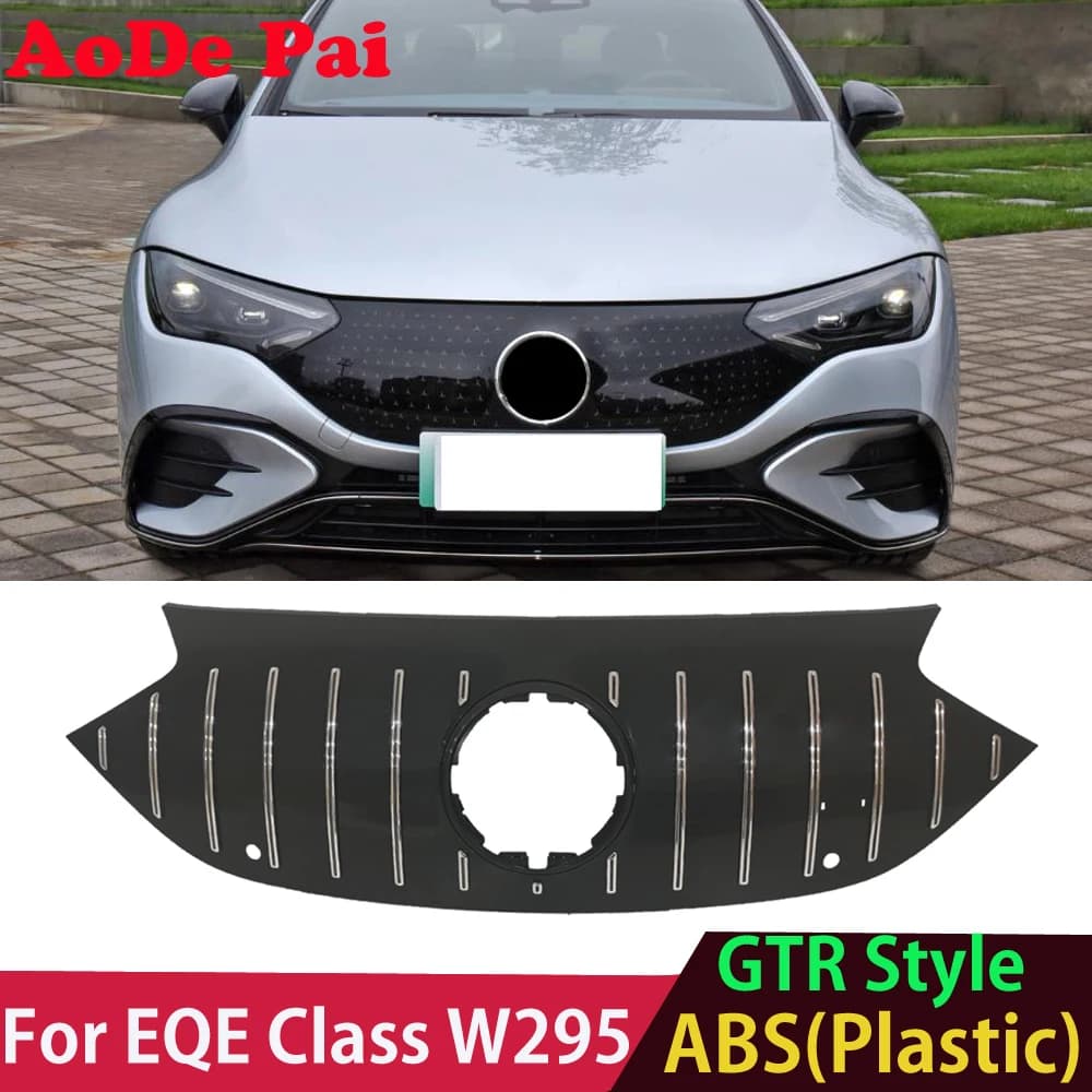 W295 Grille GTR GT Style Front Bumper Grille Grill Mesh Hood For Mercedes Benz EQE Class W295 V295 EQE350 EQE500 EQE53