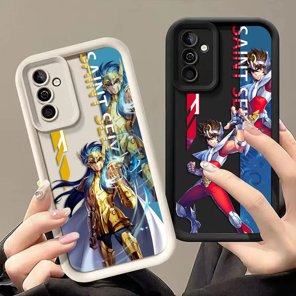 Anime Gold S-Saints s-Seiya Phone Case For Samsung Galaxy S26 S25 S24 S23 S22 S21 FE S20 ULTRA PLUS Cover Silicone Case Funda