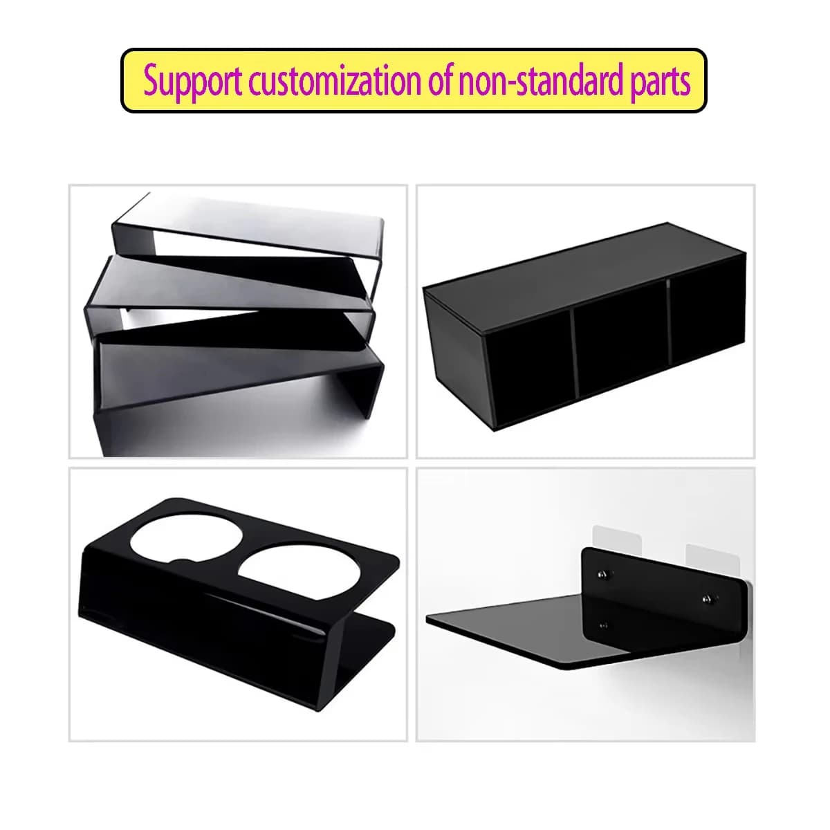 Black PMMA Acrylic Sheet Single Side Frosted 2-10mm Thick Opaque Organic Glass For Craft Hardware Processing