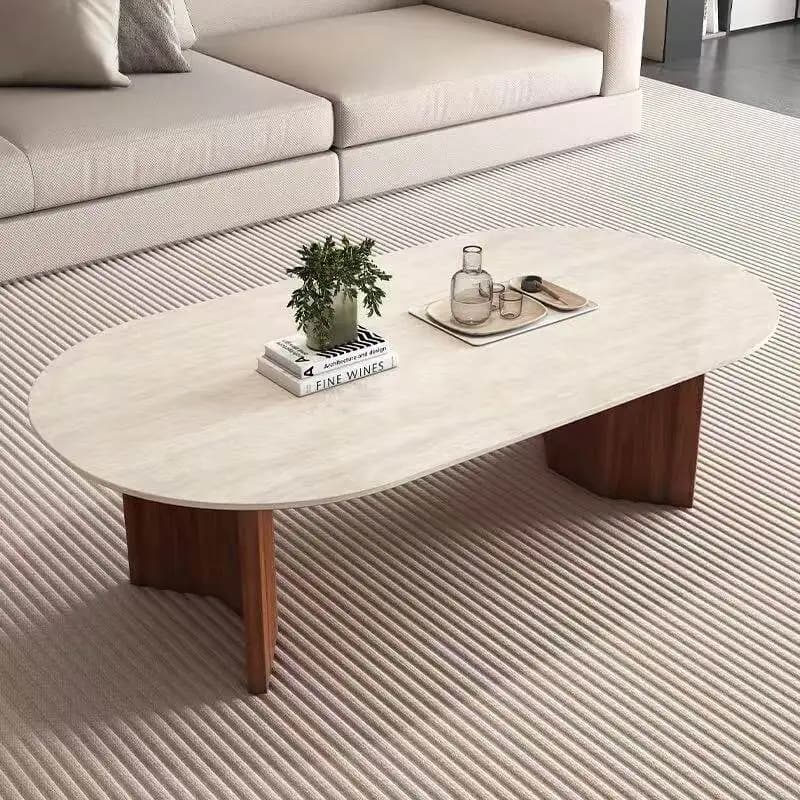 Wood Wood Coffee Tables Living Room Low Modern Oval Coffee Tables Farmhouse Sofa Stolik Kawowy Japandi Style Furniture