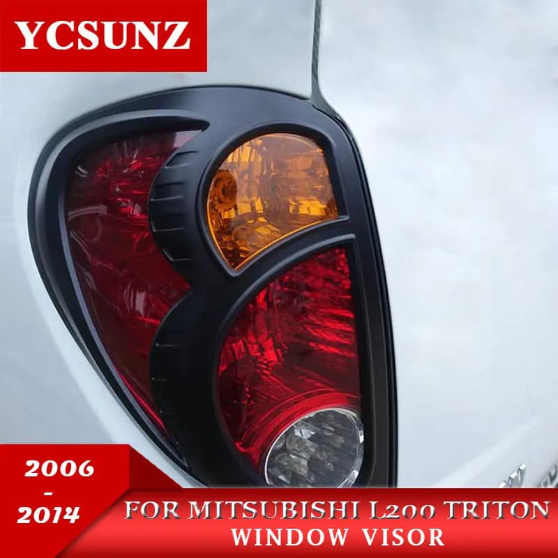 ABS Tail Light Cover For Mitsubishi L200 Triton 2006-2014 Rear Lamp Decorative Cover Double Cab Car Accessories Ycsunz
