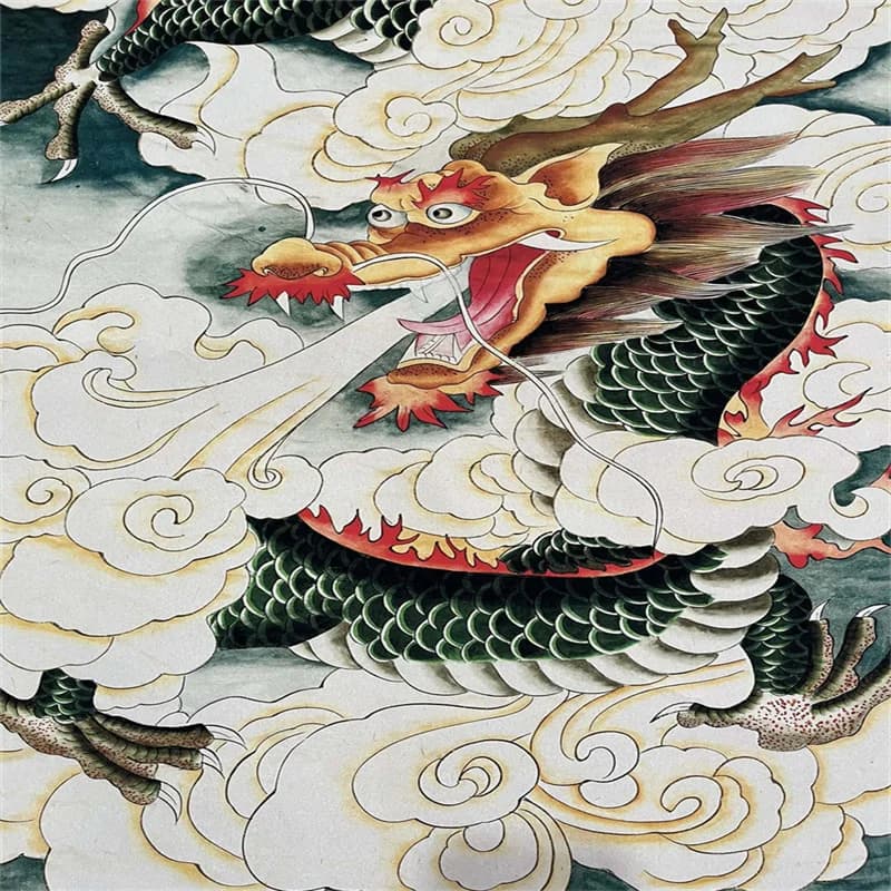 Ding Guanpeng's watercolor painting of the divine dragon- China Celebrity calligraphy and painting