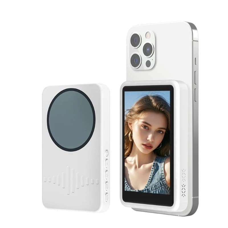 Mobile phone same screen device, outdoor Bluetooth magnetic selfie display filling light projector