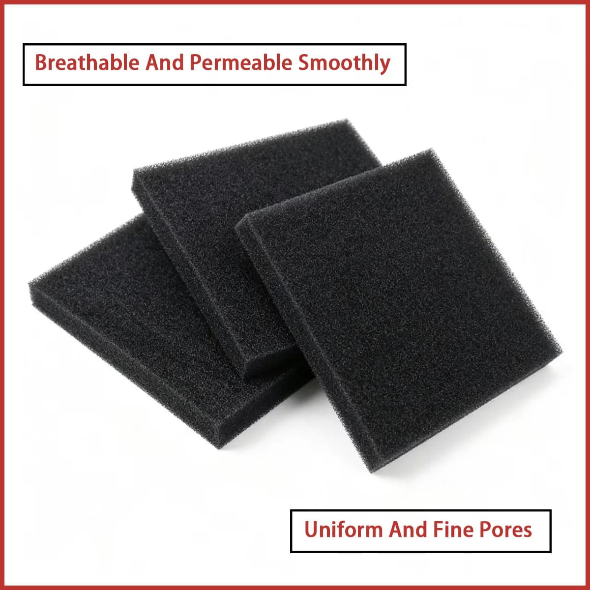 Black polyurethane filter sponge with a pore size of 15ppi-50ppi is used for aquarium filtration, oil-water separation, etc