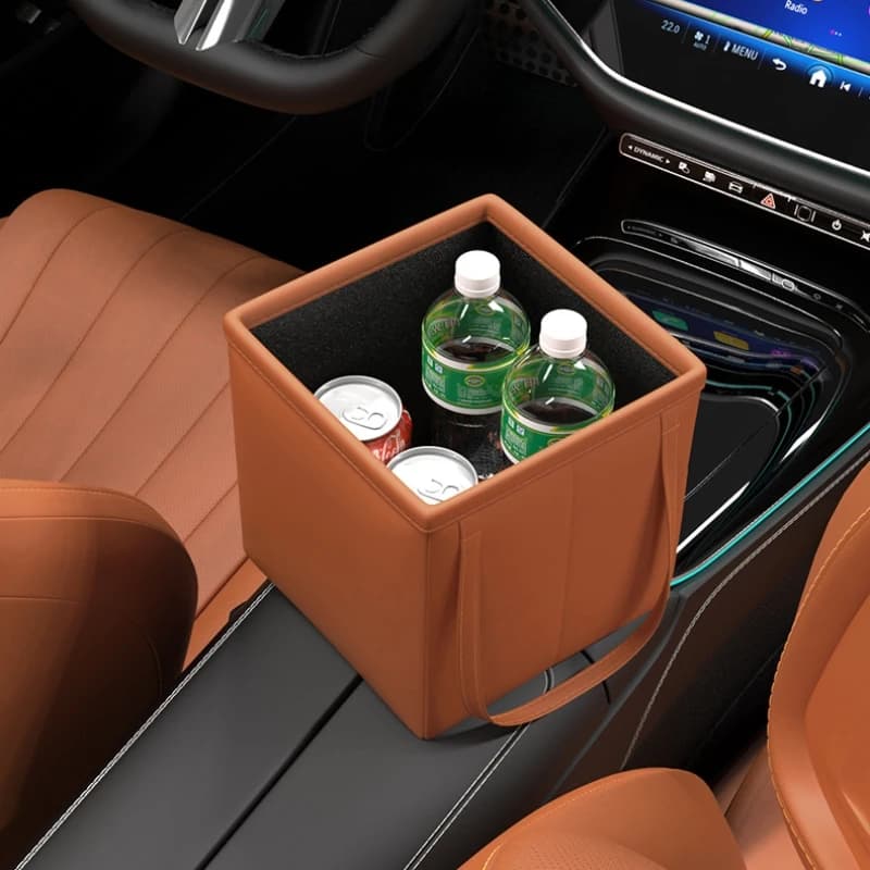 Car Trunk Storage Box Truck Storage Organizer Auto Folding Stowing Tidying Bag Leather Car Interior Organizer Bag Accessories