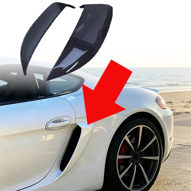 Rear Side Air Vent Without GT4‑Style Badge For 2013‑2016 Porsche 981 Cayman Boxster Automobile Exterior Body Kit Air Intake Duct