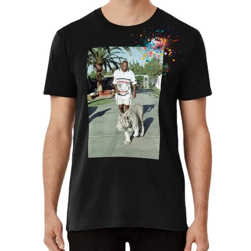 Mike Tyson Vintage 80's Tiger Classic Urban T-Shirt Cotton O-Neck Short Sleeve Men's T Shirt New Size S-3XL