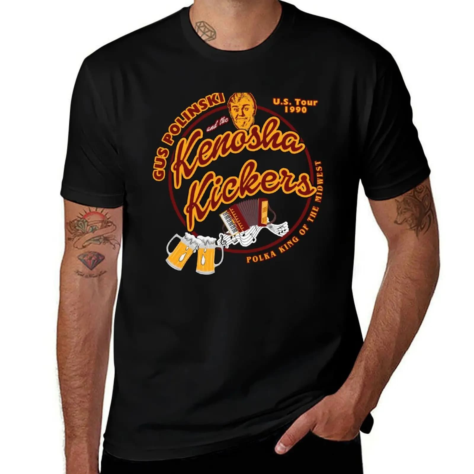 Gus Polinski & The Kenosha Kickers T-Shirt printed t shirts for man man graphic t shirt