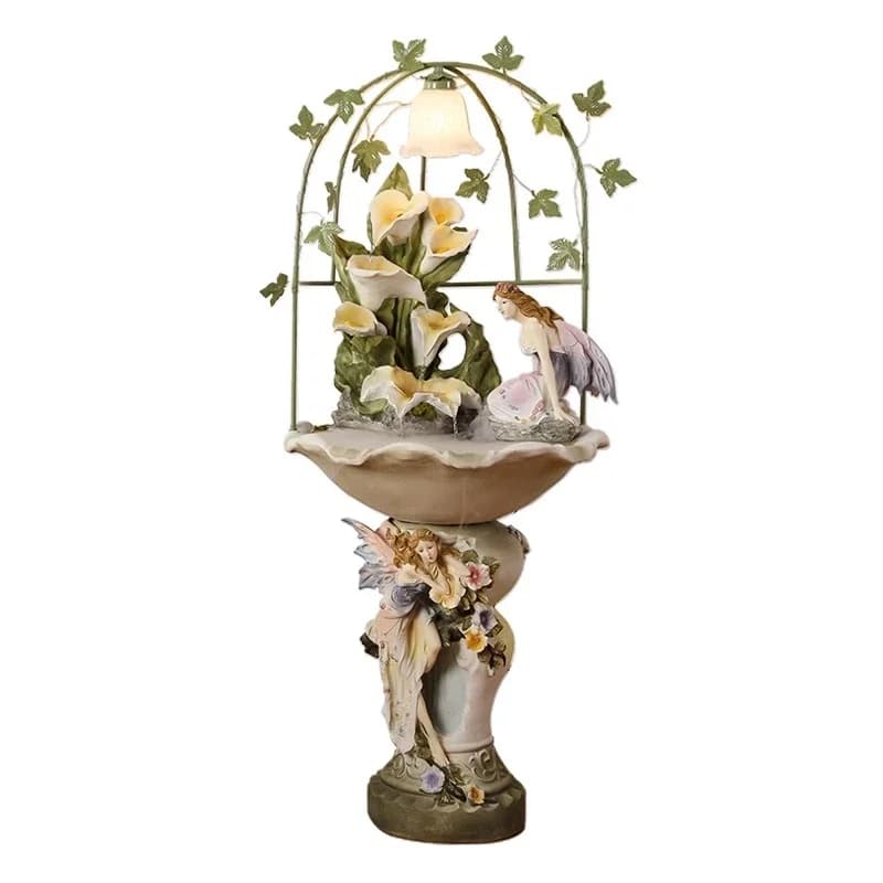 Beauty salon floor-to-ceiling running water living room TV cabinet decoration ornament large home humidifier opening gift