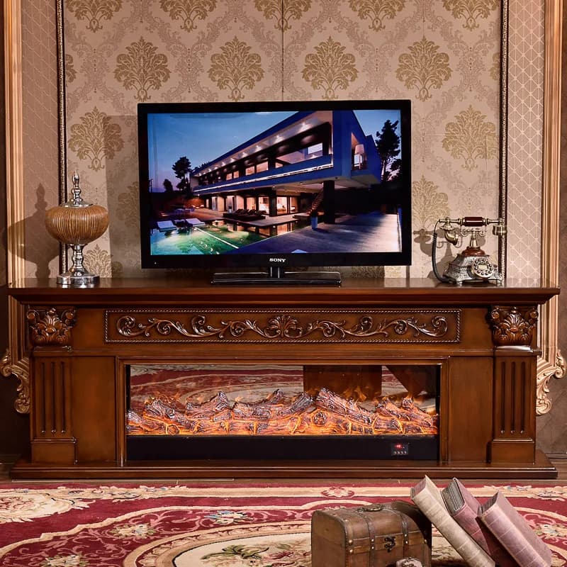 Black Brown Tv Cabinet Decoration Background Antique Nordic Tv Cabinet Fireplace Unique Designer Fernseherschrank Furniture Home