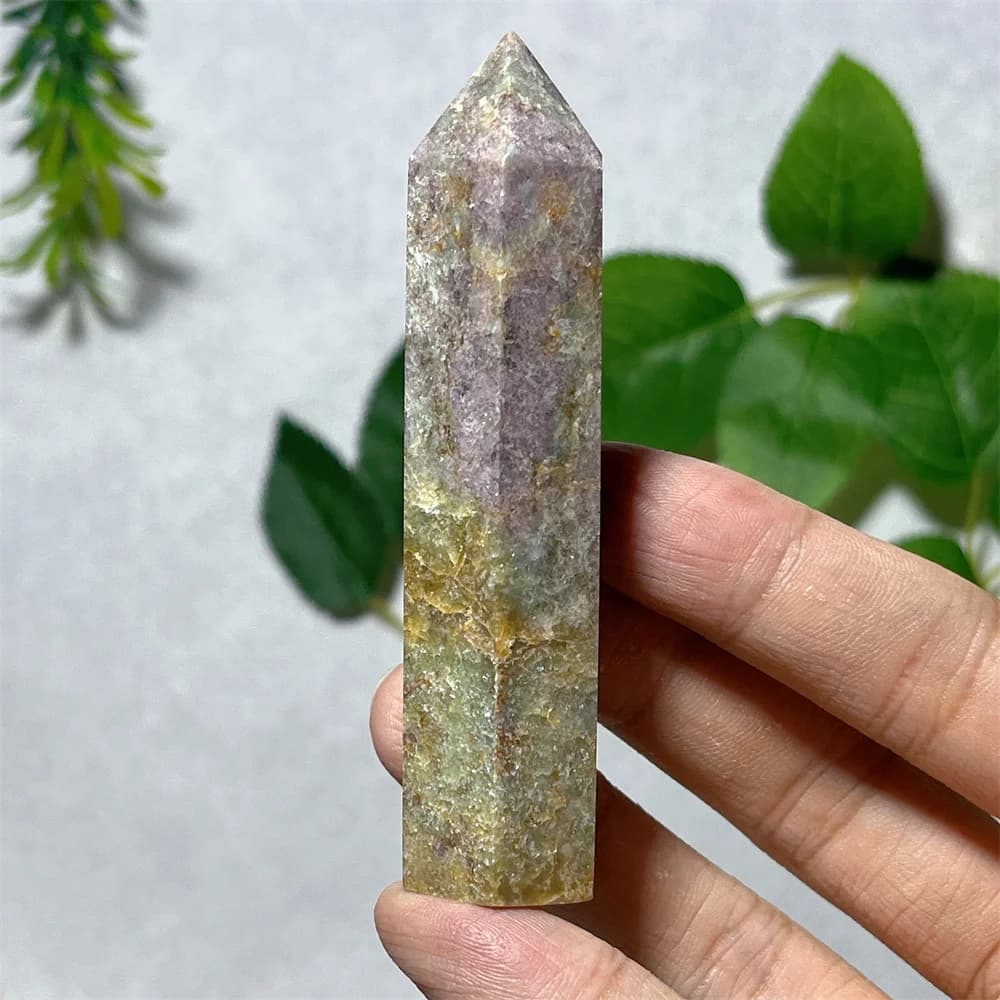 Ruby With Zosite Tower Crystal Natural Wand Stone Quartz Gemstones Point Reiki Mineral Feng Shui Home Decoration Energy