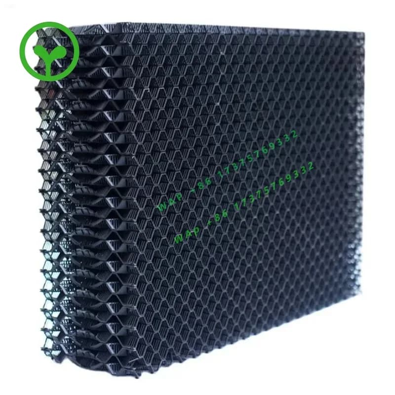 【Best-selling】Pighouse Cooling System Honey Comb Evaporative Cooling Pad Plastic PVC Wet Curtain Black