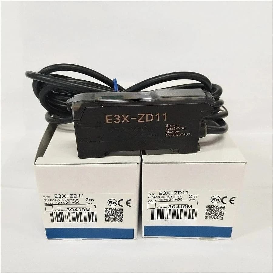 E3X‑ZD11 Fiber‑Optic Amplifier Sensor, Industrial Photoelectric Fiber Sensing Unit for Automation Object‑Detection Equipment