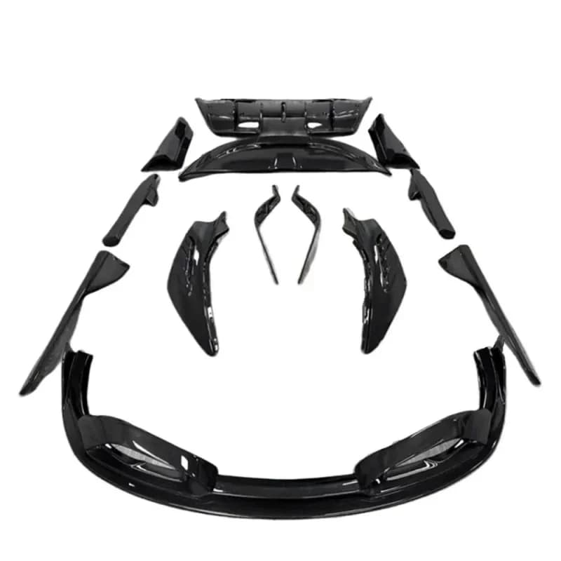 Premium Car Accsori Carbon Fiber Style Front Lip Side Skirt Diffuser Rear Spoiler Body Kit