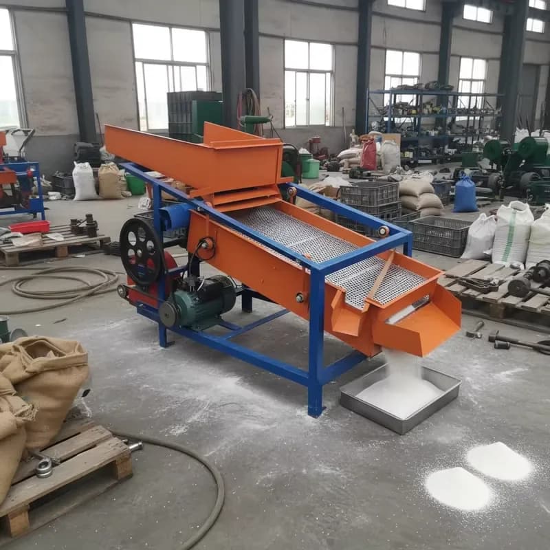 Industrial Grain Screening Machine for Beans, Corn, Rice 3 Layer Vibrating Sieve Separator, High Capacity