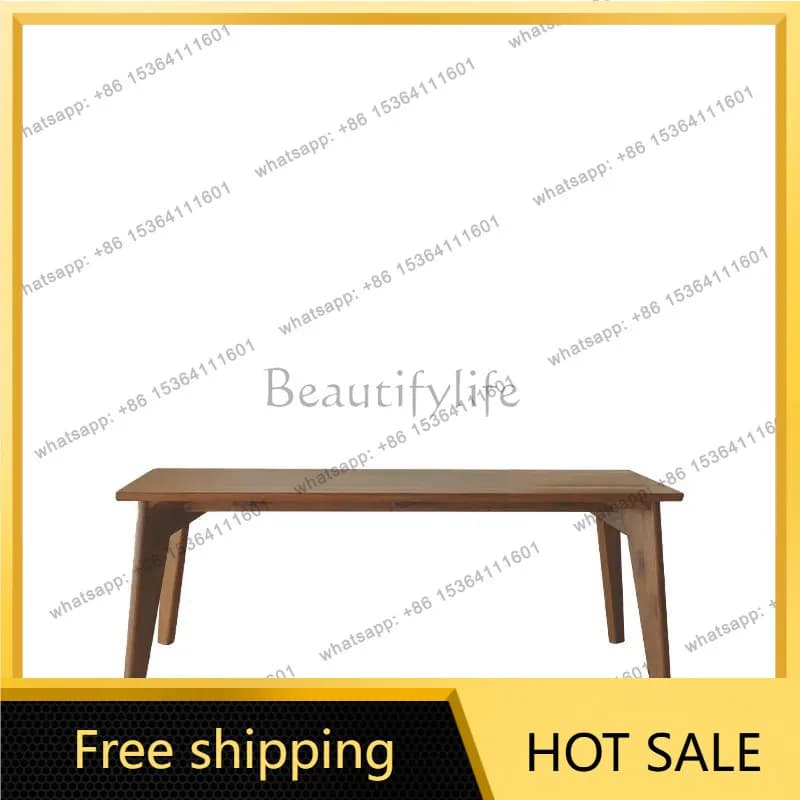 XX. Full solid wood dining table Small apartment Japanese log dining table Rectangle