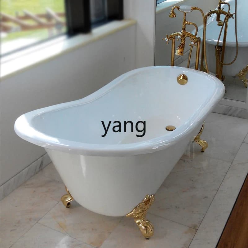 LMM, European freestanding cast iron ceramic American princess bathtub ordinary retro home