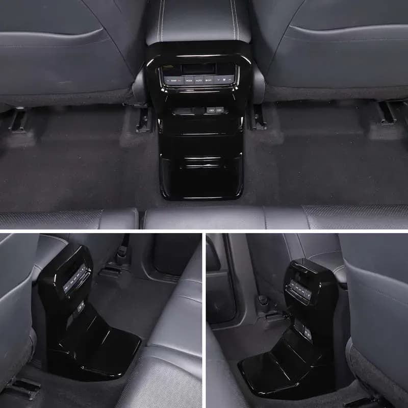 For Toyota Land Cruiser 250 Prado LC250 24-25 ABS Carbon Fiber Rear Air Outlet Cross The Bridge Decorative Panel Car Accessories