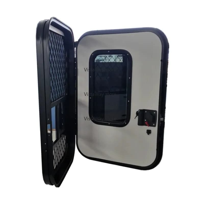 Camper Window 650x1100mm,Toughened Glass Panel,caravan Fixed Window,for Camper Caravan Entrance Door,Aluminum Frame Construction